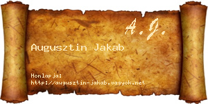 Augusztin Jakab névjegykártya